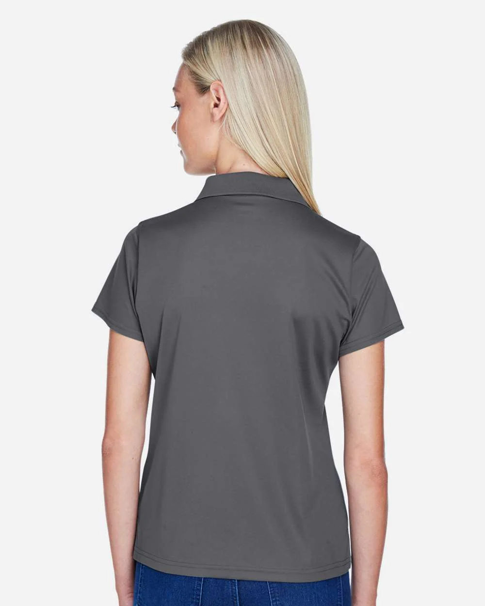 Harriton-M315W-Women's Polyester Jersey Polo - Image 11