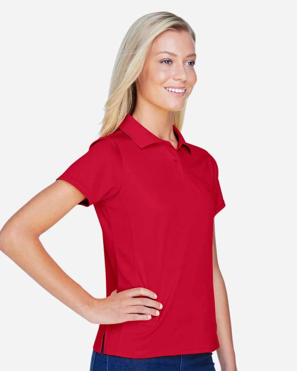 Harriton-M315W-Women's Polyester Jersey Polo - Image 30