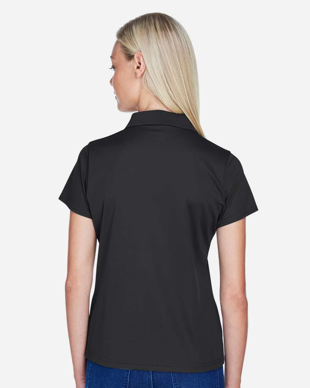 Harriton-M315W-Women's Polyester Jersey Polo - Image 5