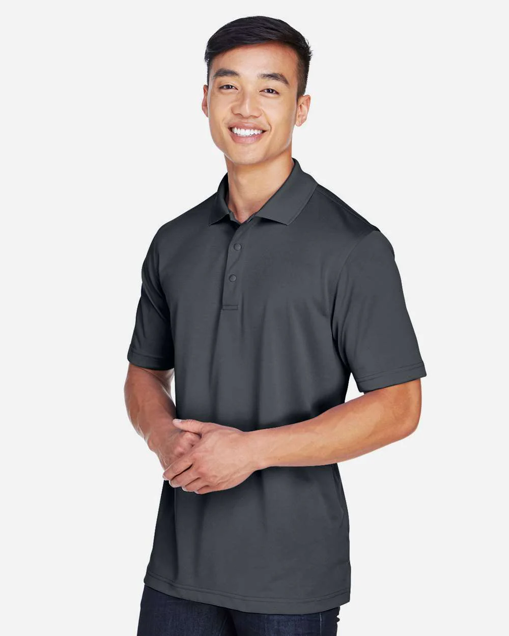 Harriton-M345-Men's Advantage Snag Protection Plus IL Snap Placket Polo - Image 10