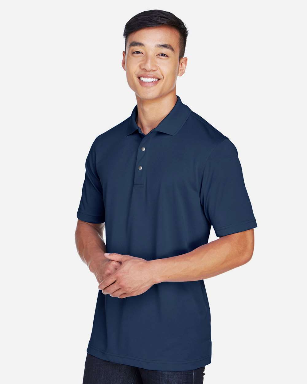 Harriton-M345-Men's Advantage Snag Protection Plus IL Snap Placket Polo - Image 15