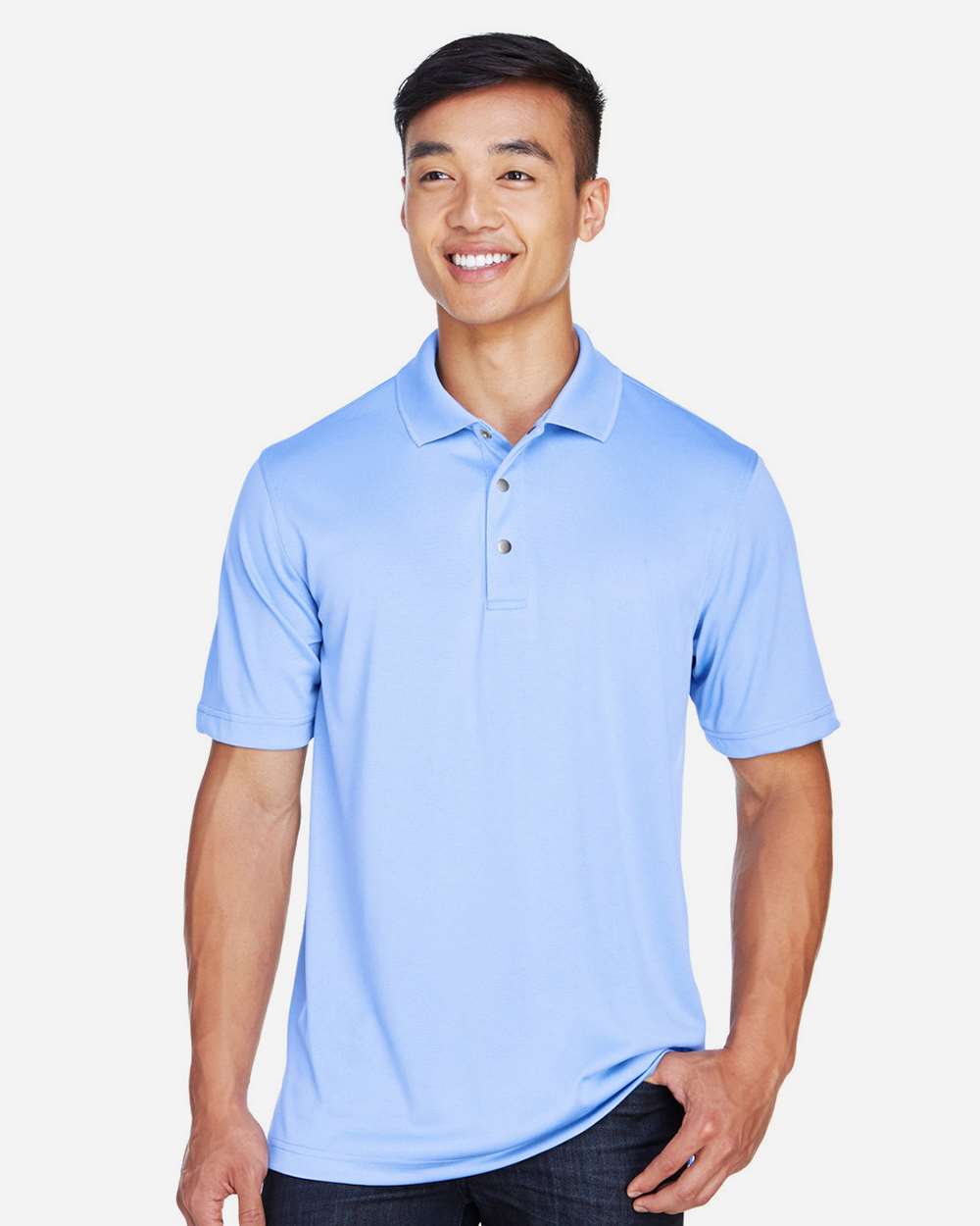 Harriton-M345-Men's Advantage Snag Protection Plus IL Snap Placket Polo - Image 19