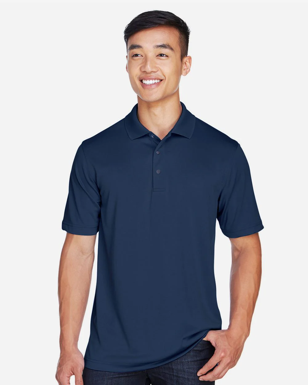 Harriton-M345-Men's Advantage Snag Protection Plus IL Snap Placket Polo - Image 6