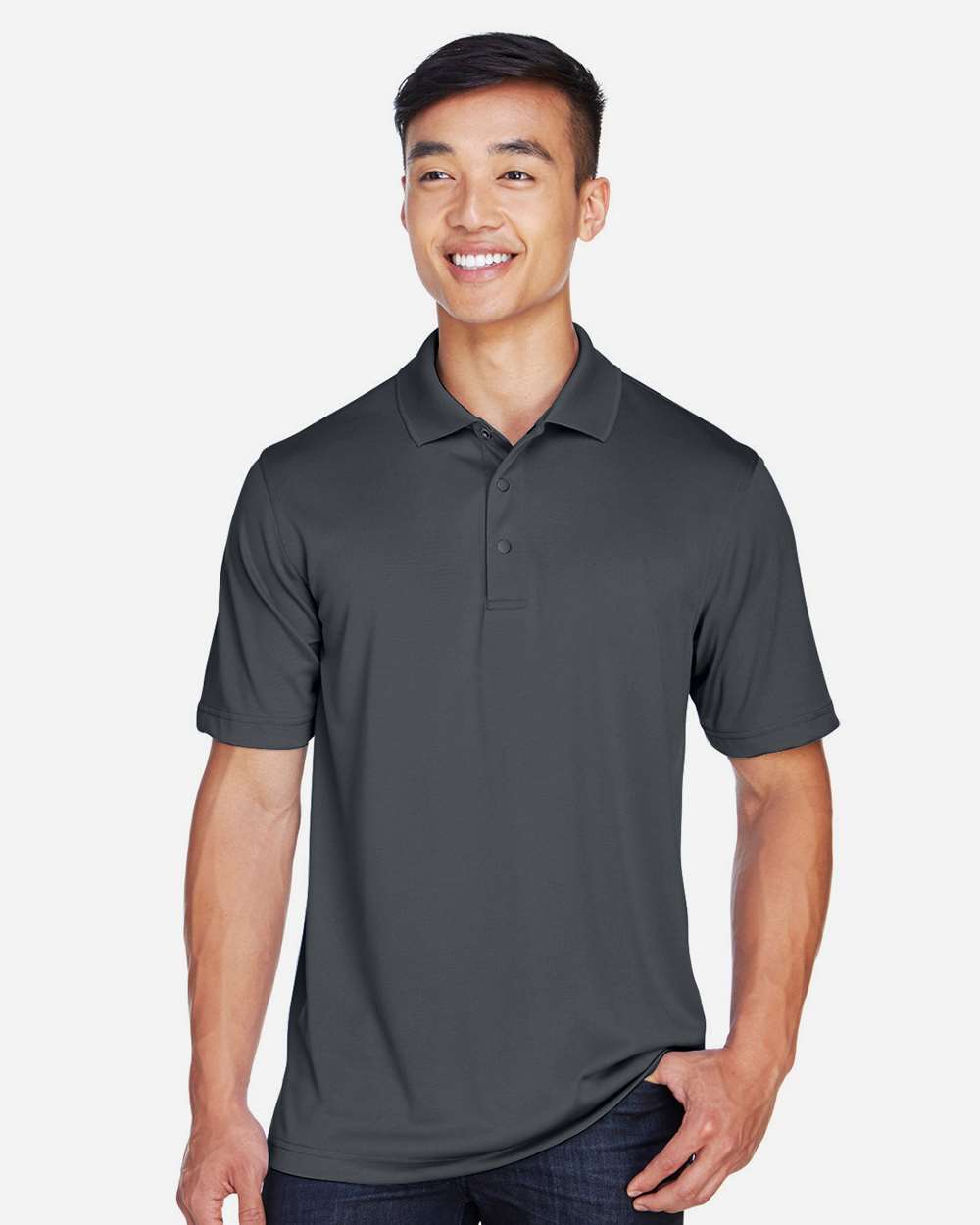 Harriton-M345-Men's Advantage Snag Protection Plus IL Snap Placket Polo - Image 9