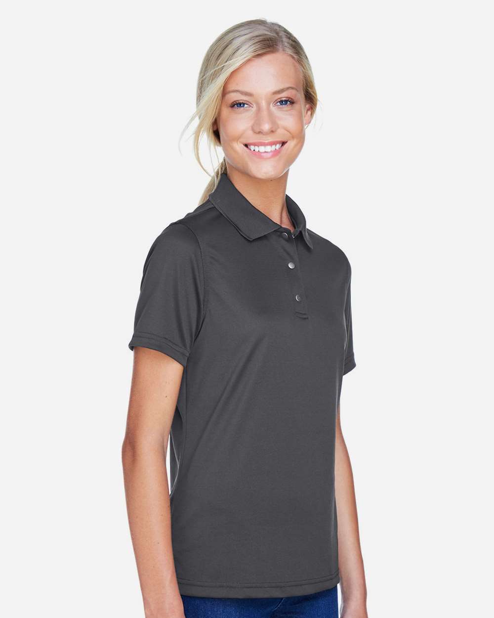 Harriton-M345W-Women's Advantage Snag Protection Plus IL Snap Placket Polo - Image 10