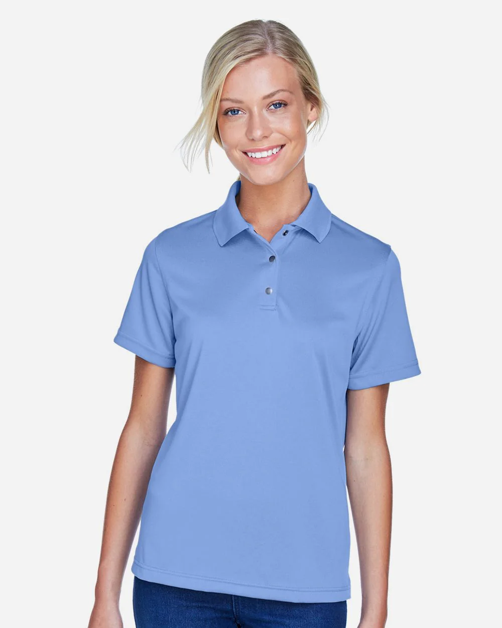 Harriton-M345W-Women's Advantage Snag Protection Plus IL Snap Placket Polo - Image 6