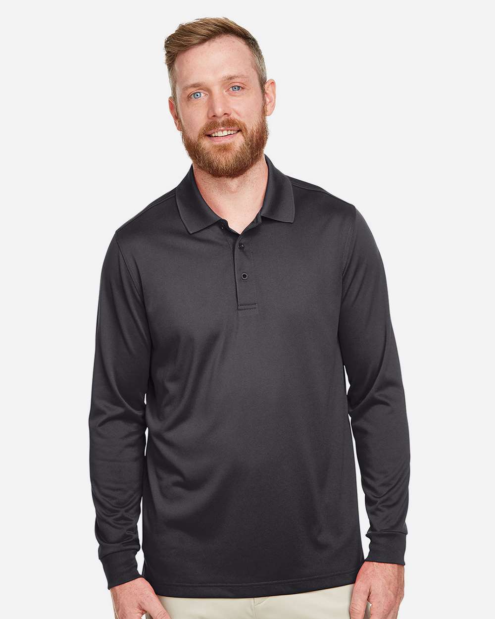 Harriton-M348L-Men's Advantage Snag Protection Plus IL Long Sleeve Polo - Image 11