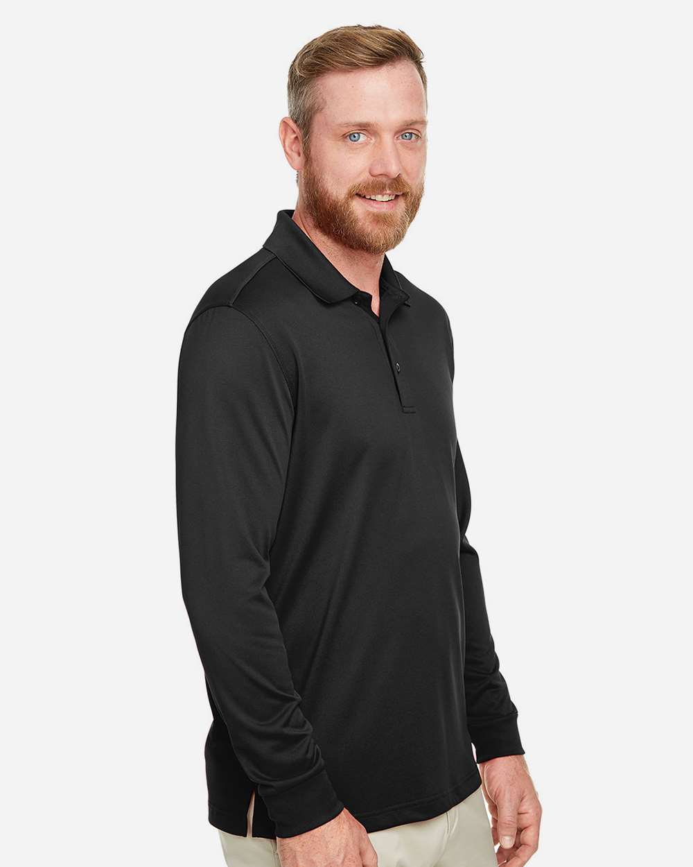 Harriton-M348L-Men's Advantage Snag Protection Plus IL Long Sleeve Polo - Image 5