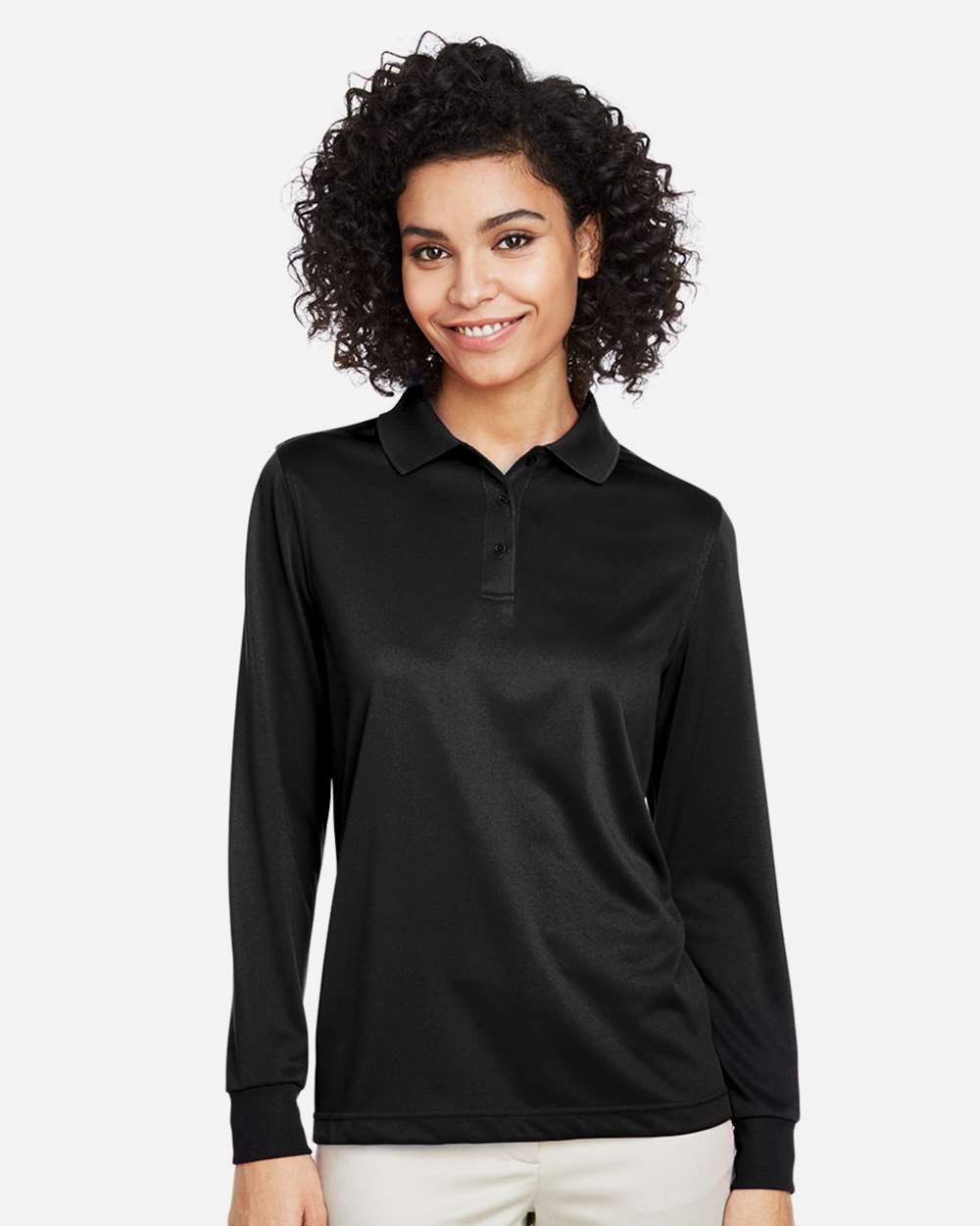 Harriton-M348LW-Women's Advantage Snag Protection Plus IL Long Sleeve Polo - Image 4