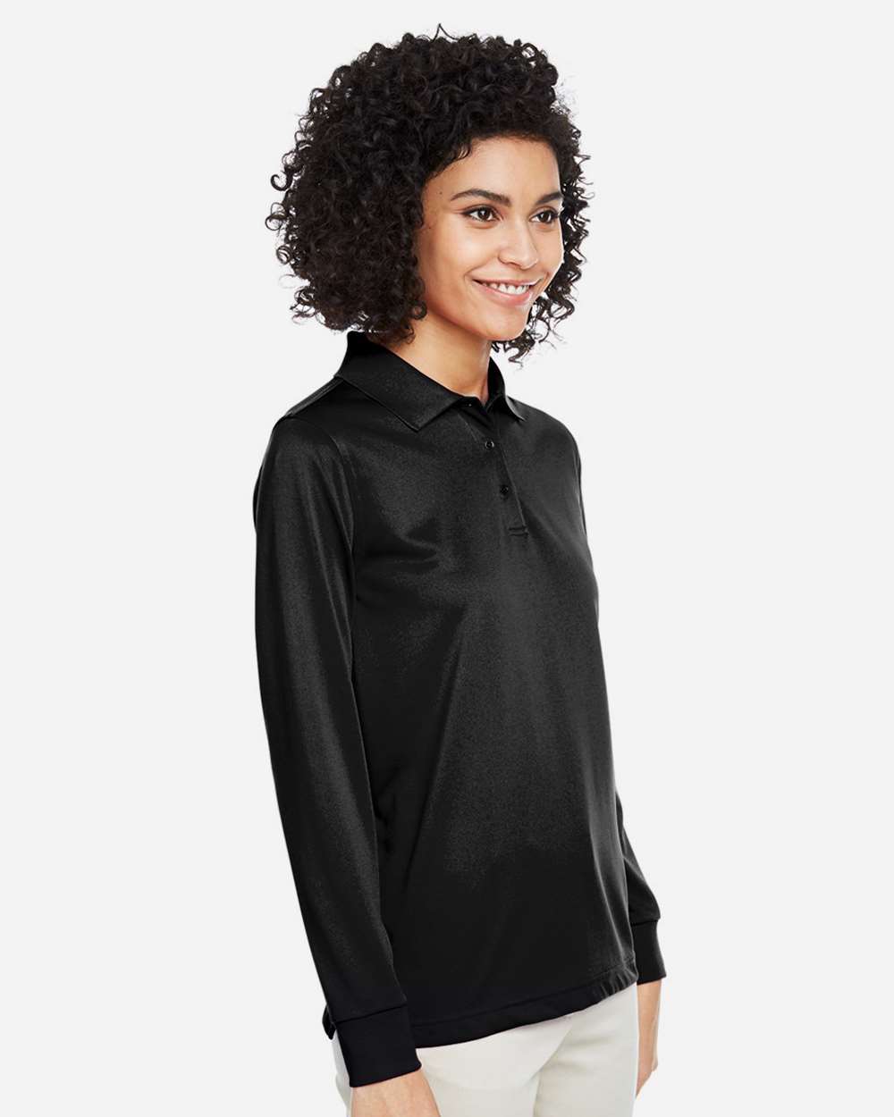 Harriton-M348LW-Women's Advantage Snag Protection Plus IL Long Sleeve Polo - Image 5