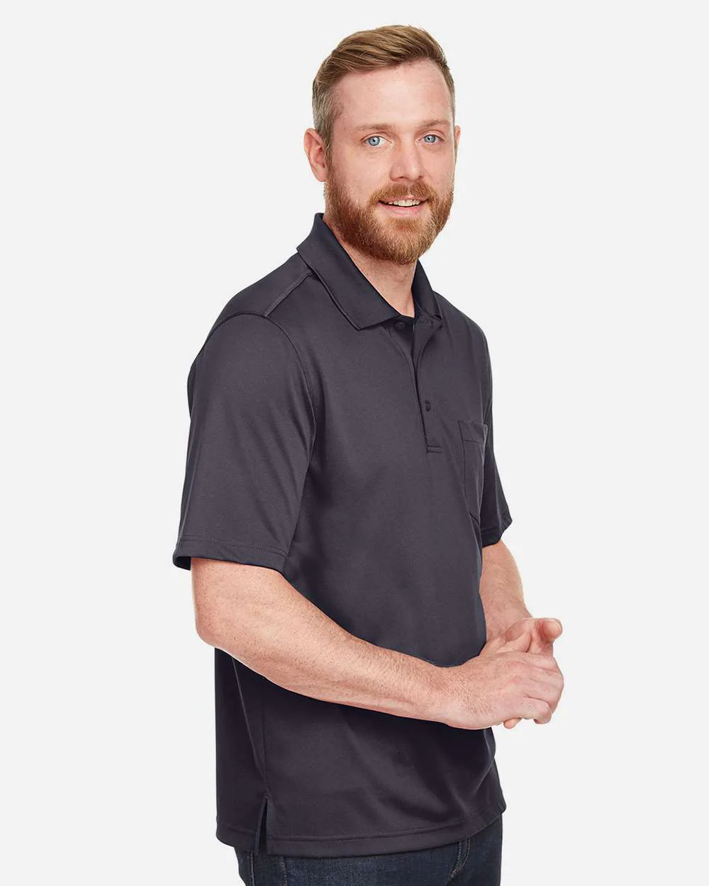 Harriton-M348P-Men's Advantage Snag Protection Plus IL Pocket Polo - Image 12