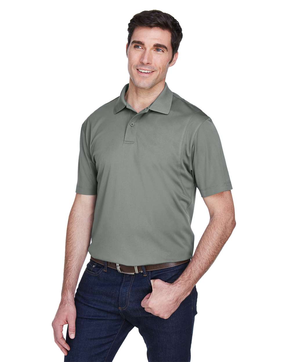 Harriton-M354-Men's Micro Piqu Polo - Image 10