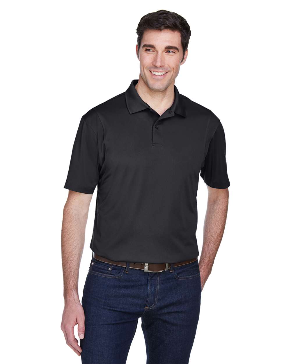 Harriton-M354-Men's Micro Piqu Polo - Image 3
