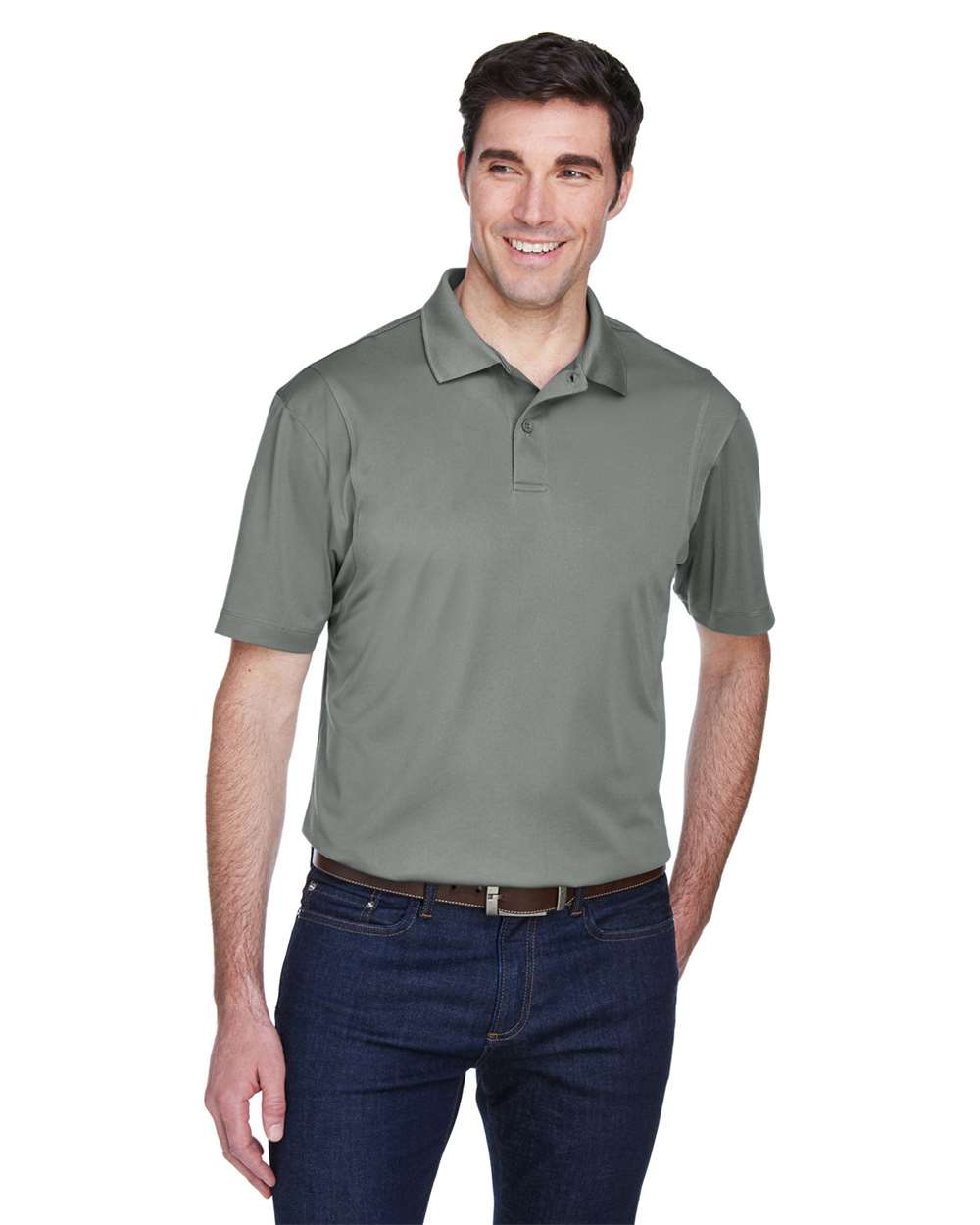 Harriton-M354-Men's Micro Piqu Polo - Image 9