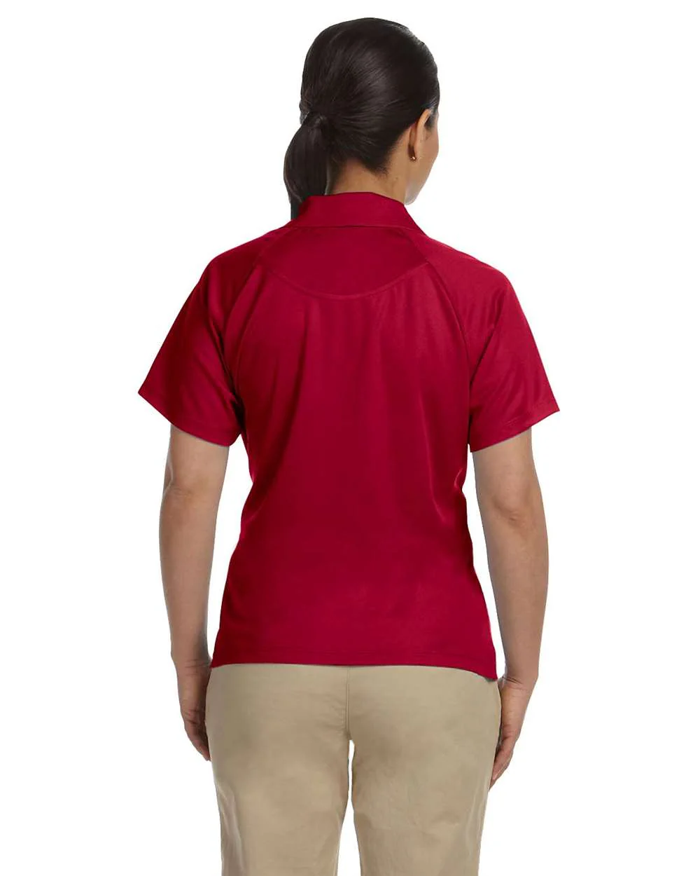 Harriton-M374W-Women's Polytech Mesh Insert Polo - Image 4