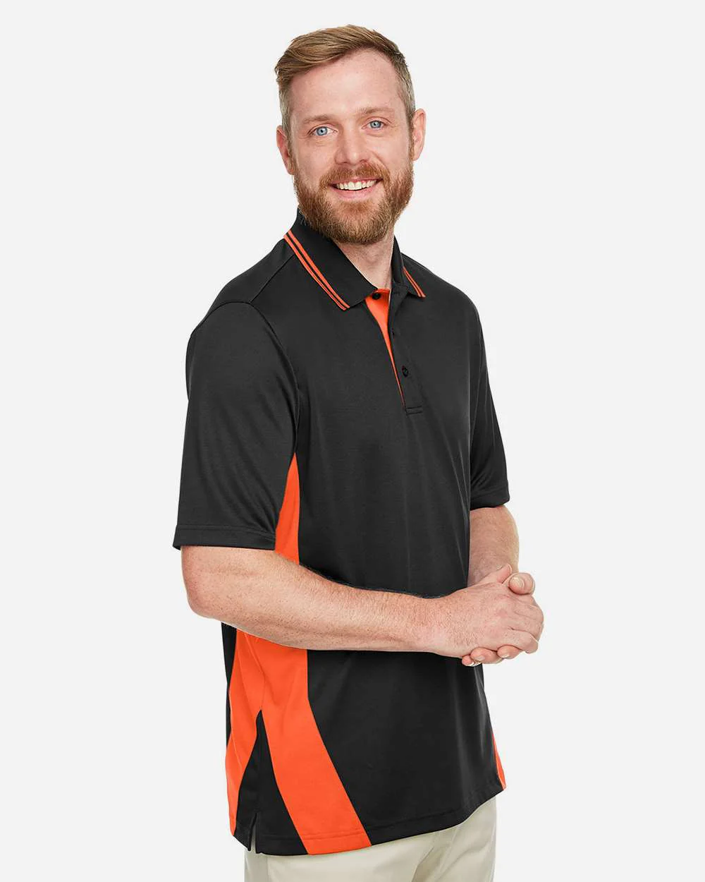 Harriton-M386-Men's Flash Snag Protection Plus IL Colorblock Polo - Image 18
