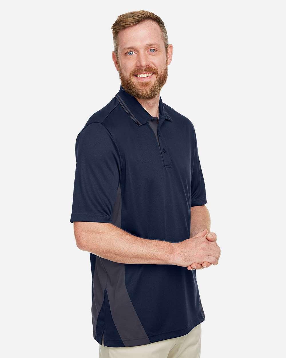 Harriton-M386-Men's Flash Snag Protection Plus IL Colorblock Polo - Image 24