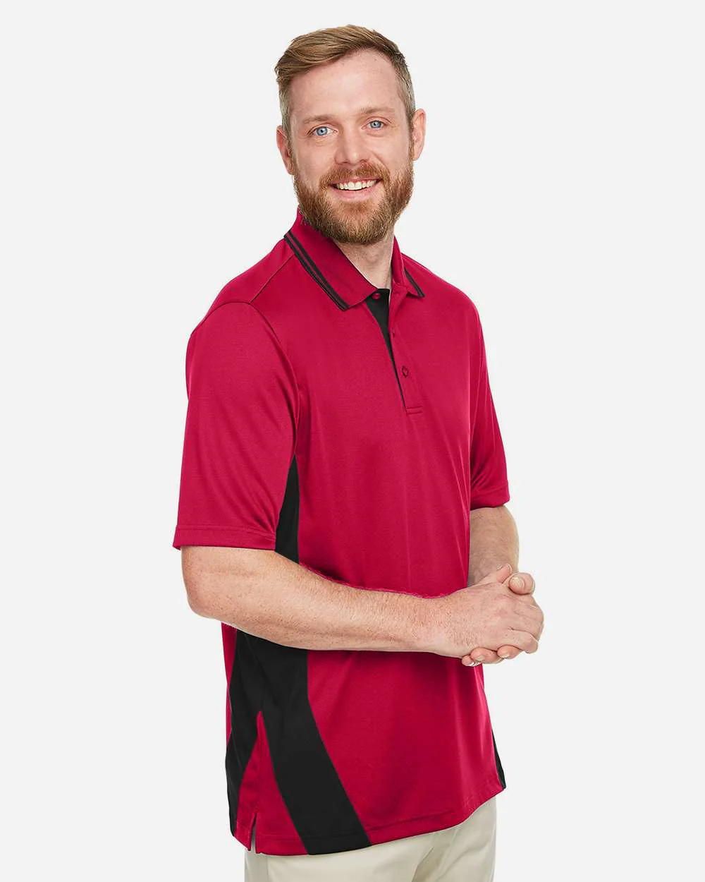 Harriton-M386-Men's Flash Snag Protection Plus IL Colorblock Polo - Image 30