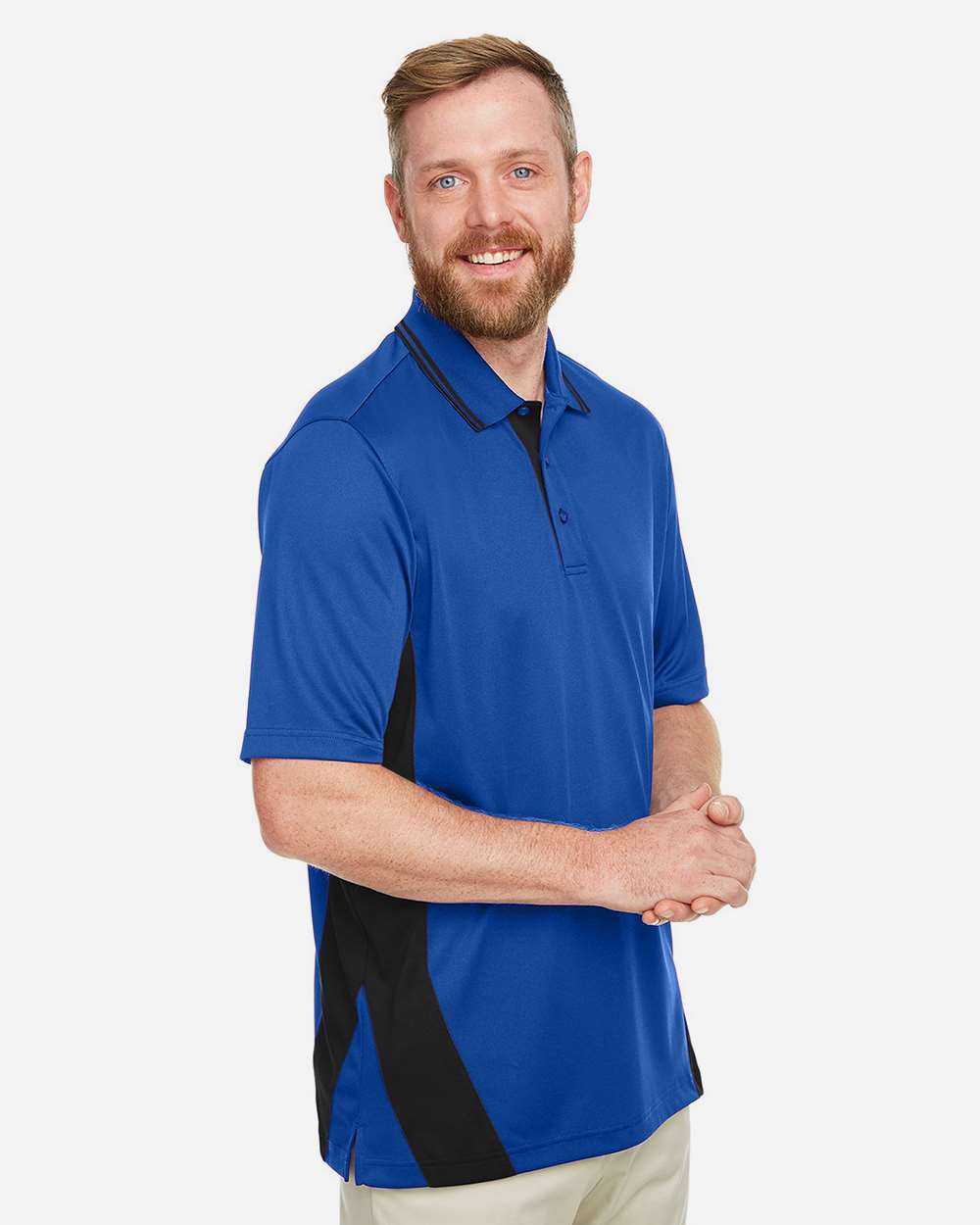 Harriton-M386-Men's Flash Snag Protection Plus IL Colorblock Polo - Image 36