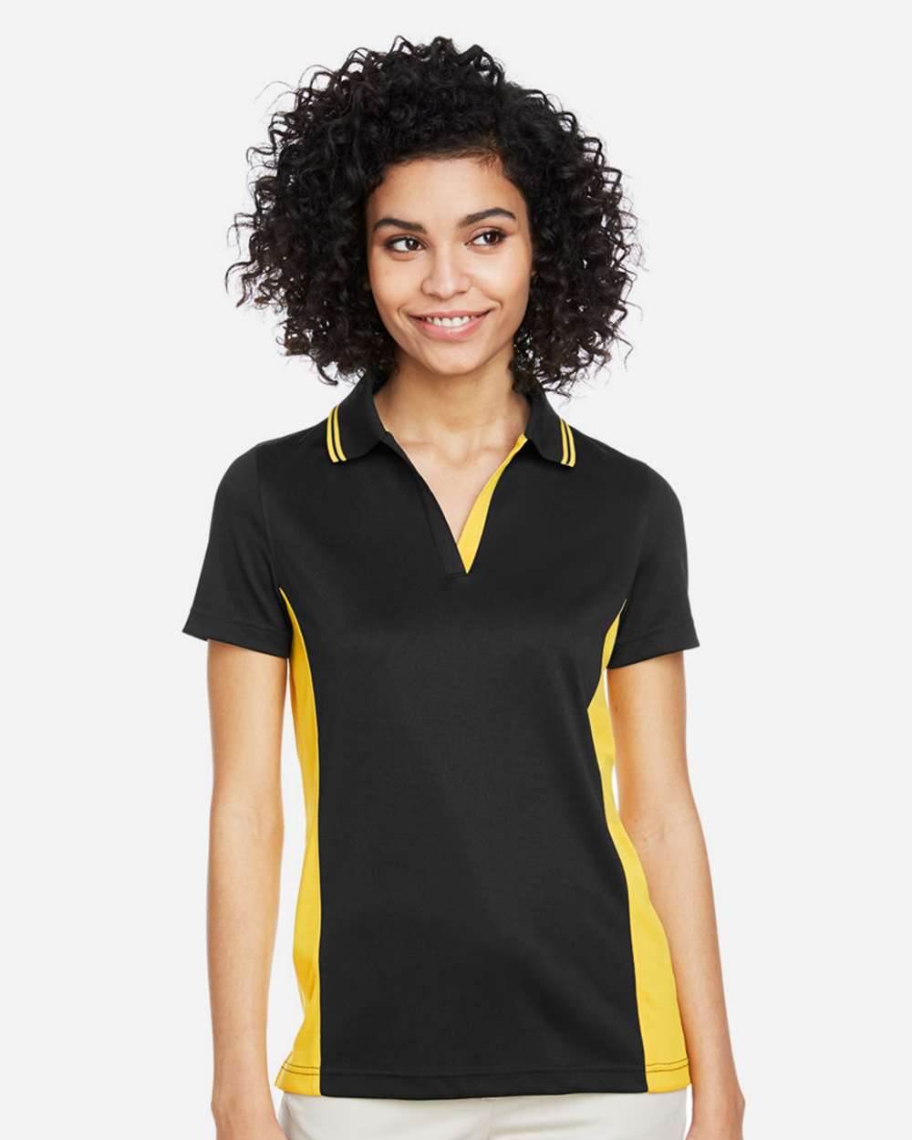 Harriton-M386W-Women's Flash Snag Protection Plus IL Colorblock Polo - Image 11