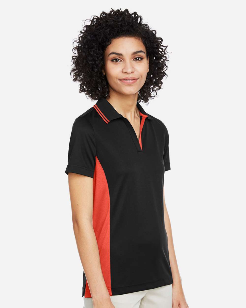 Harriton-M386W-Women's Flash Snag Protection Plus IL Colorblock Polo - Image 18