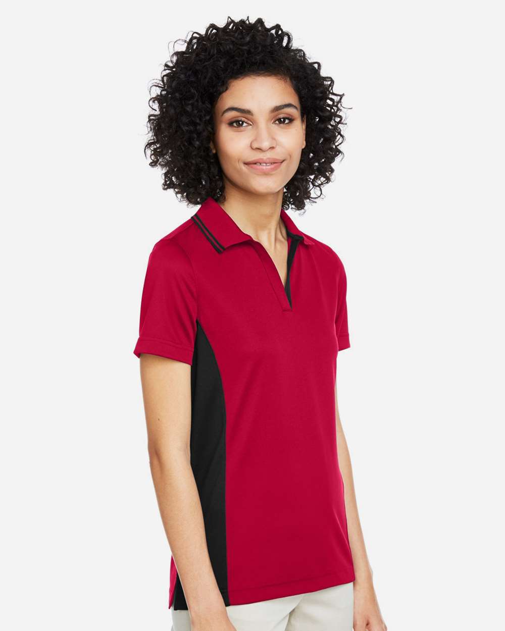 Harriton-M386W-Women's Flash Snag Protection Plus IL Colorblock Polo - Image 30