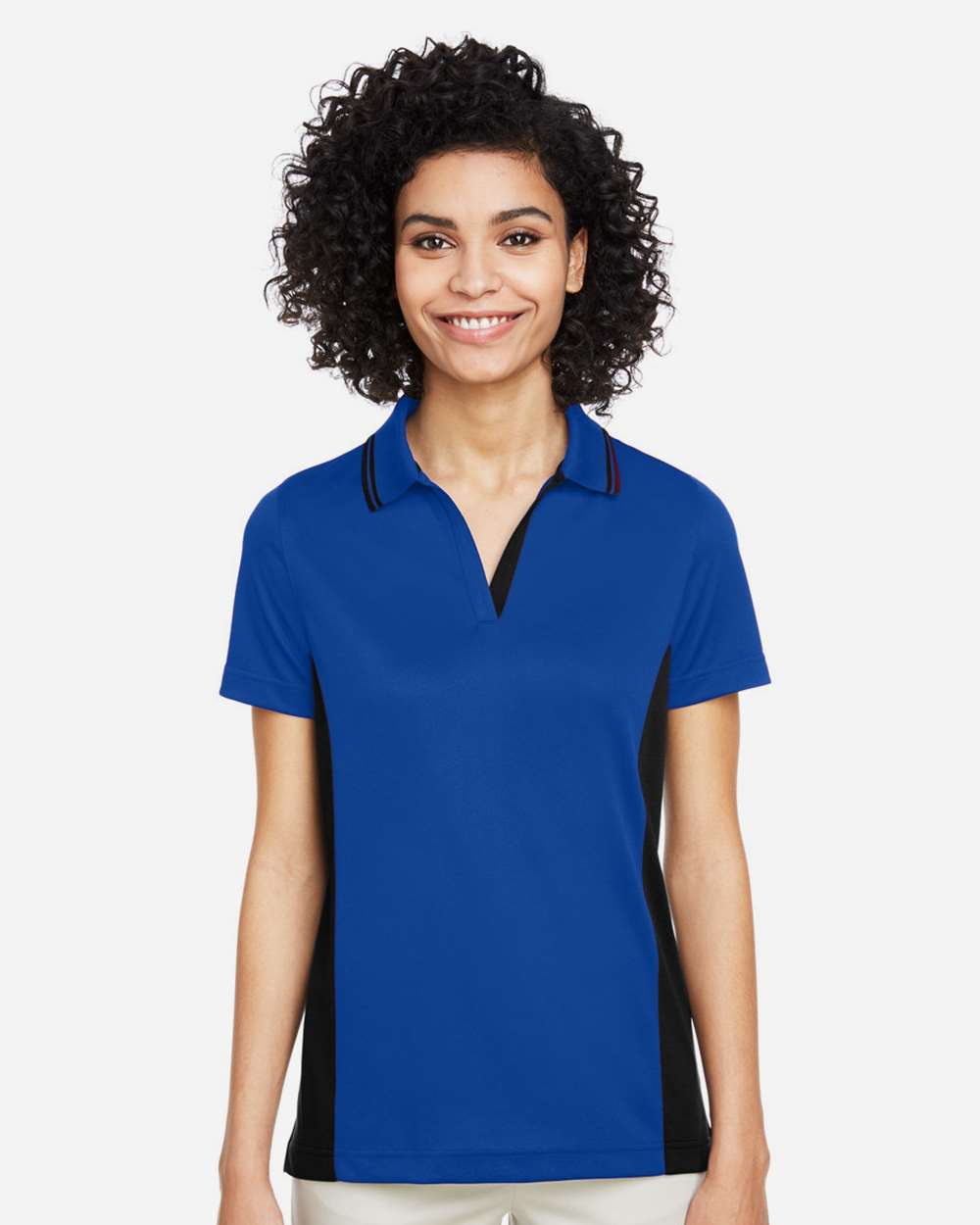 Harriton-M386W-Women's Flash Snag Protection Plus IL Colorblock Polo - Image 35