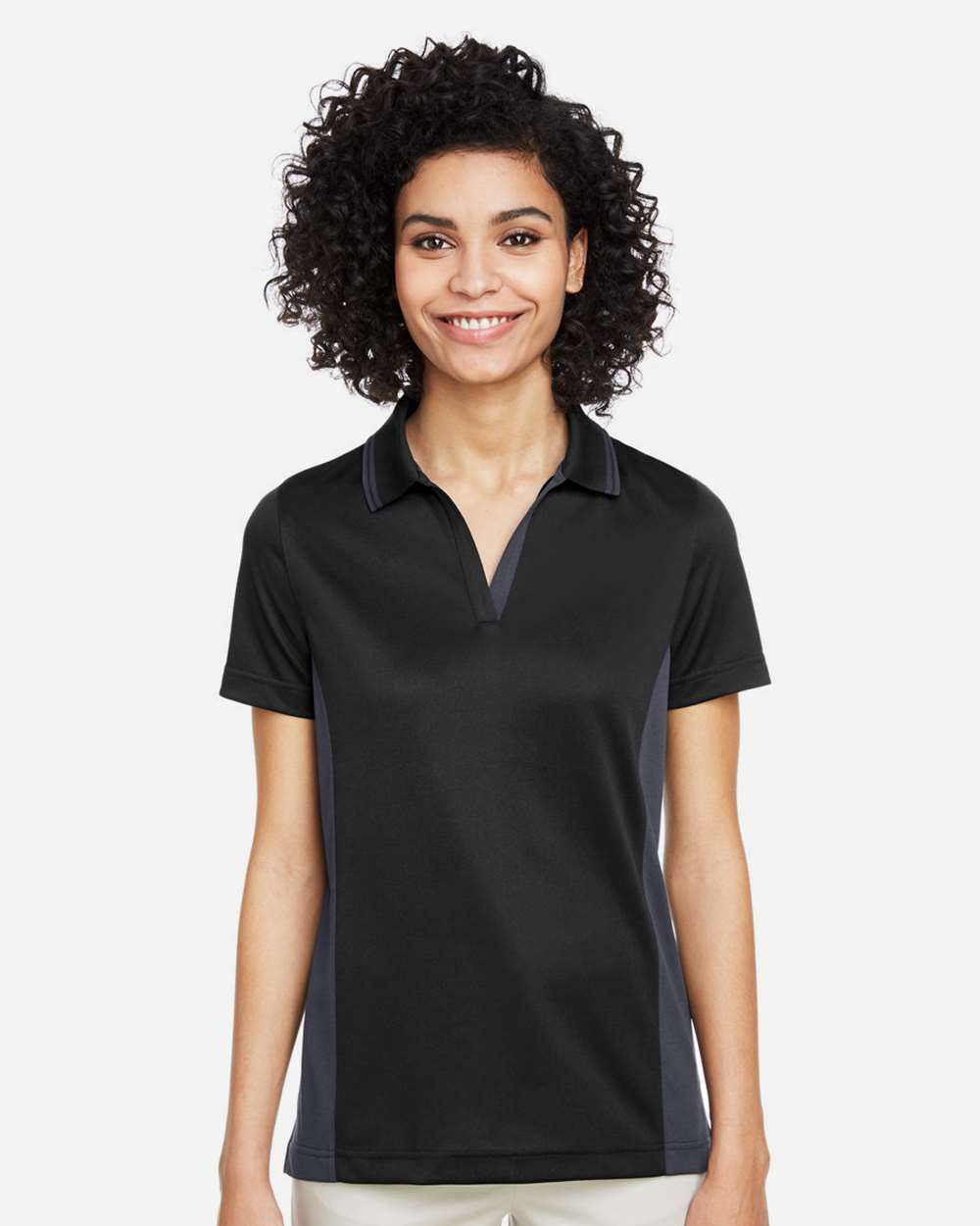 Harriton-M386W-Women's Flash Snag Protection Plus IL Colorblock Polo - Image 4