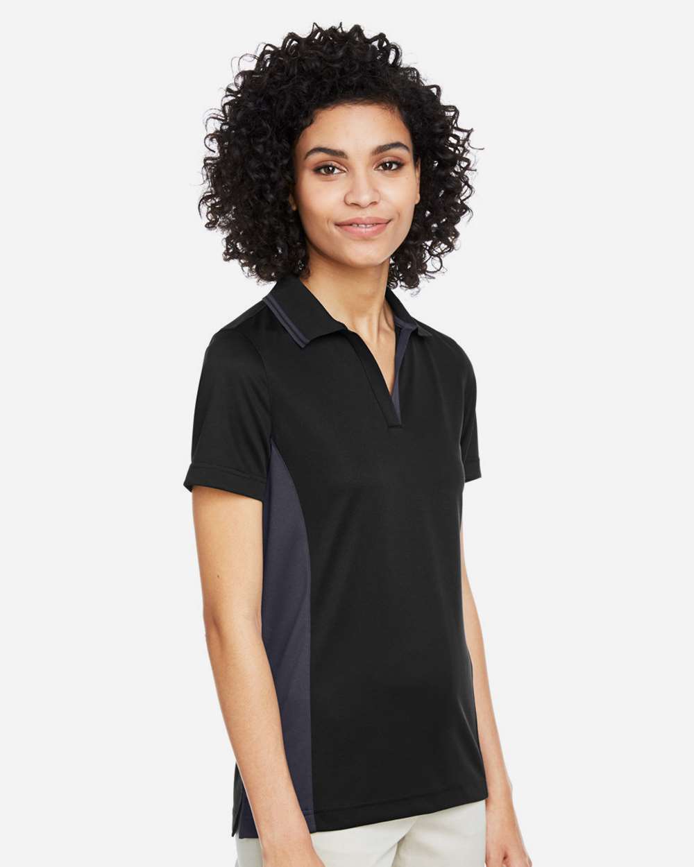 Harriton-M386W-Women's Flash Snag Protection Plus IL Colorblock Polo - Image 5