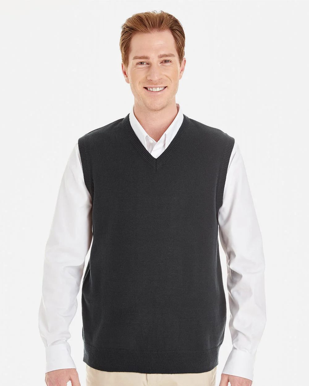 Harriton-M415-Men's Pilbloc™ V-Neck Sweater Vest - Image 5
