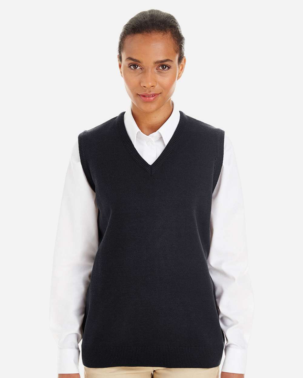 Harriton-M415W-Women's Pilbloc™ V-Neck Sweater Vest - Image 2