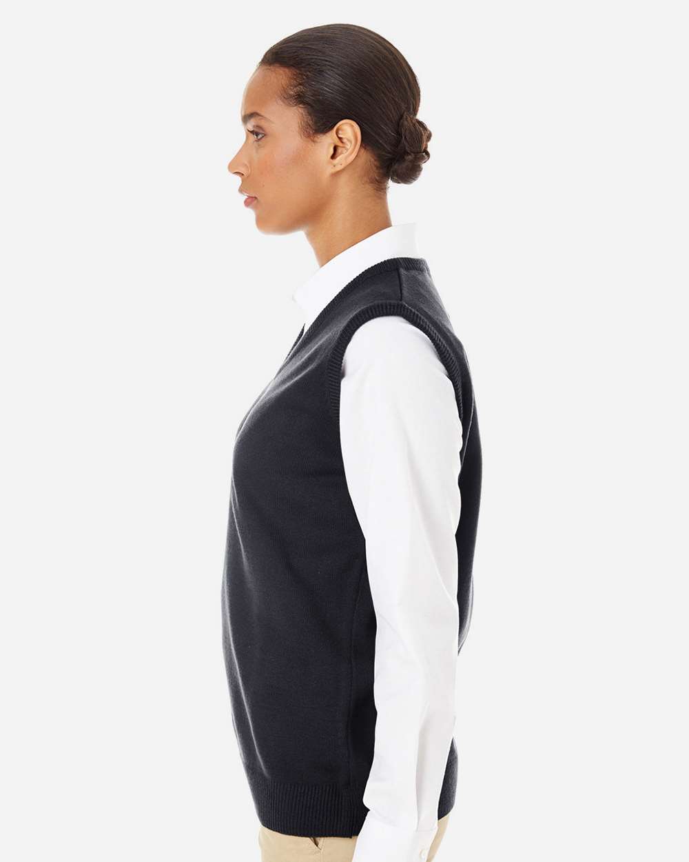 Harriton-M415W-Women's Pilbloc™ V-Neck Sweater Vest - Image 3