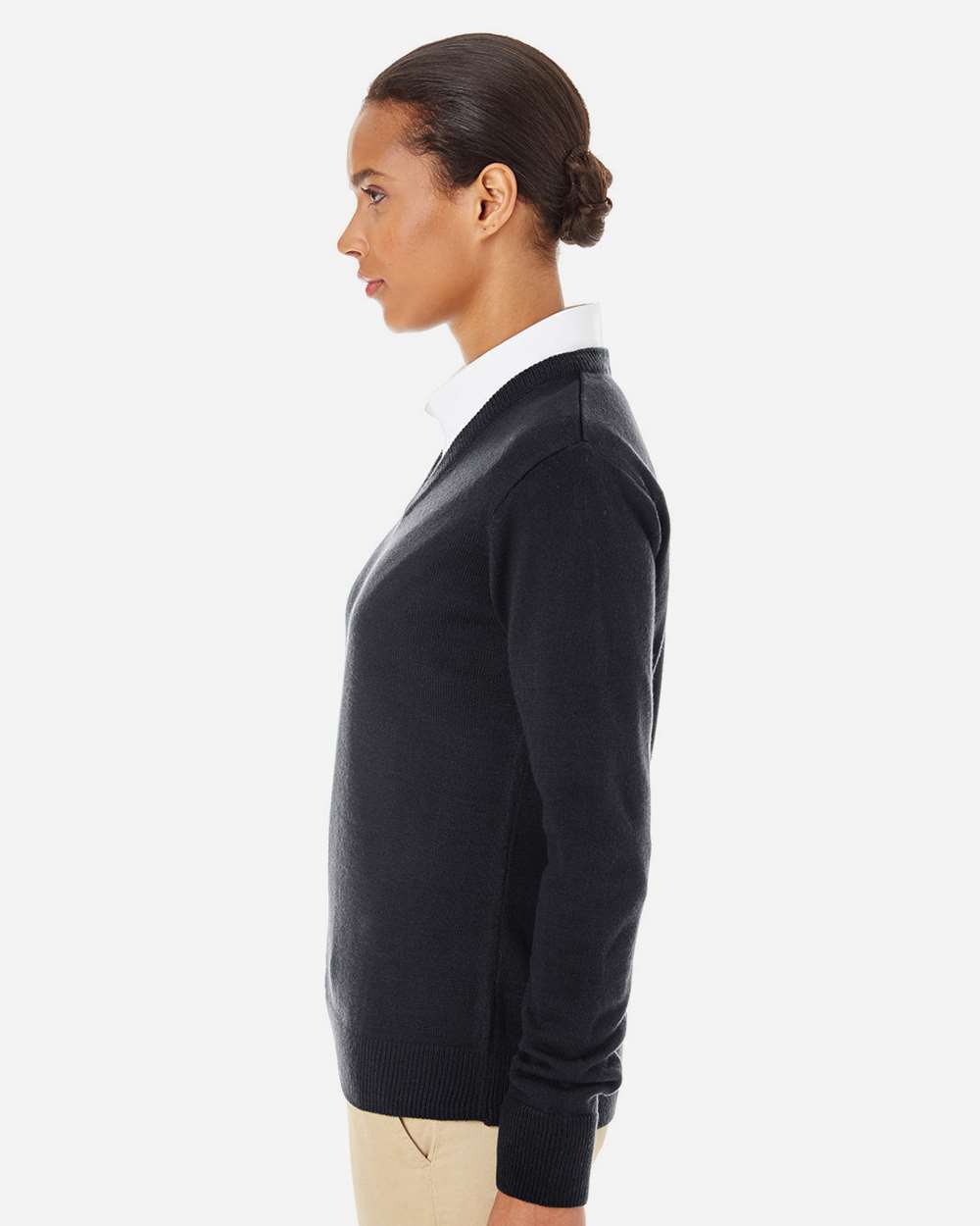 Harriton-M420W-Womens Pilbloc V-Neck Sweater - Image 3