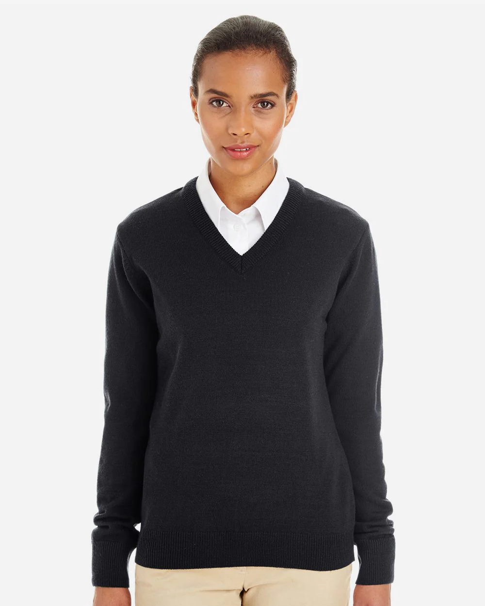 Harriton-M420W-Womens Pilbloc V-Neck Sweater - Image 5