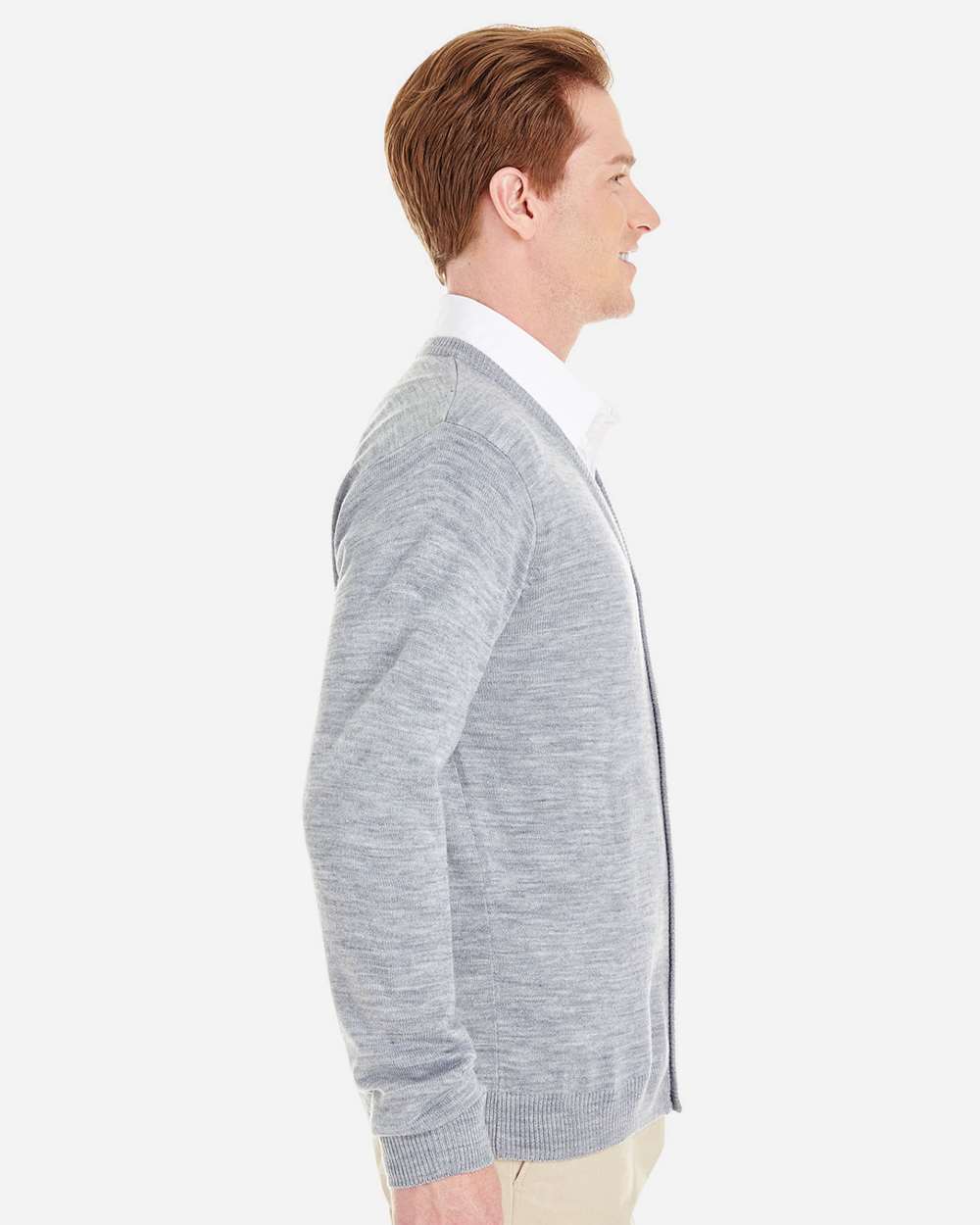Harriton-M425-Men's Pilbloc™ V-Neck Button Cardigan Sweater - Image 12