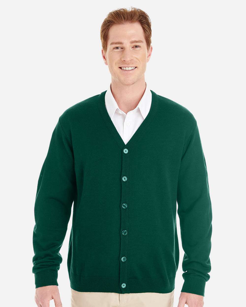 Harriton-M425-Men's Pilbloc™ V-Neck Button Cardigan Sweater - Image 15