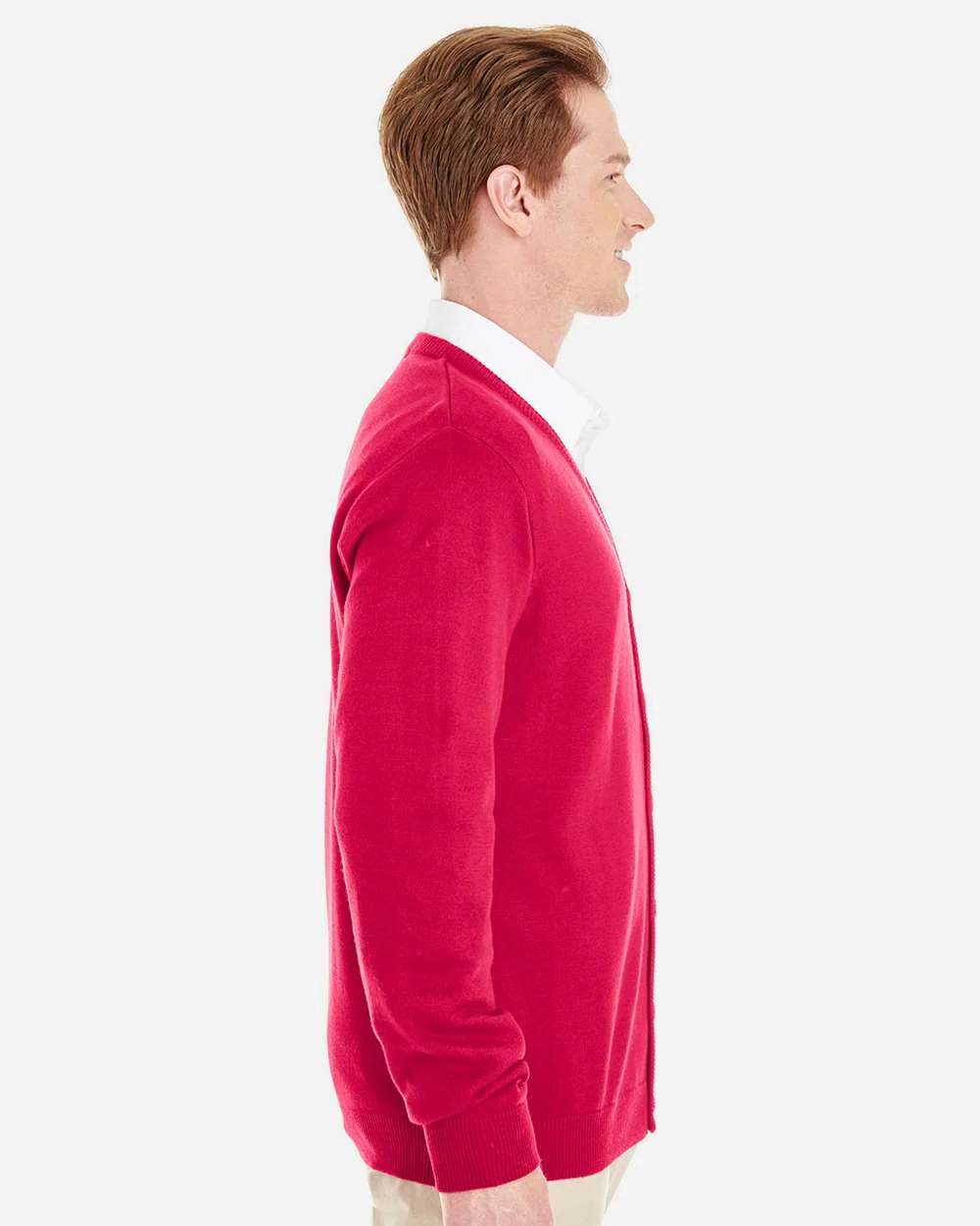 Harriton-M425-Men's Pilbloc™ V-Neck Button Cardigan Sweater - Image 20