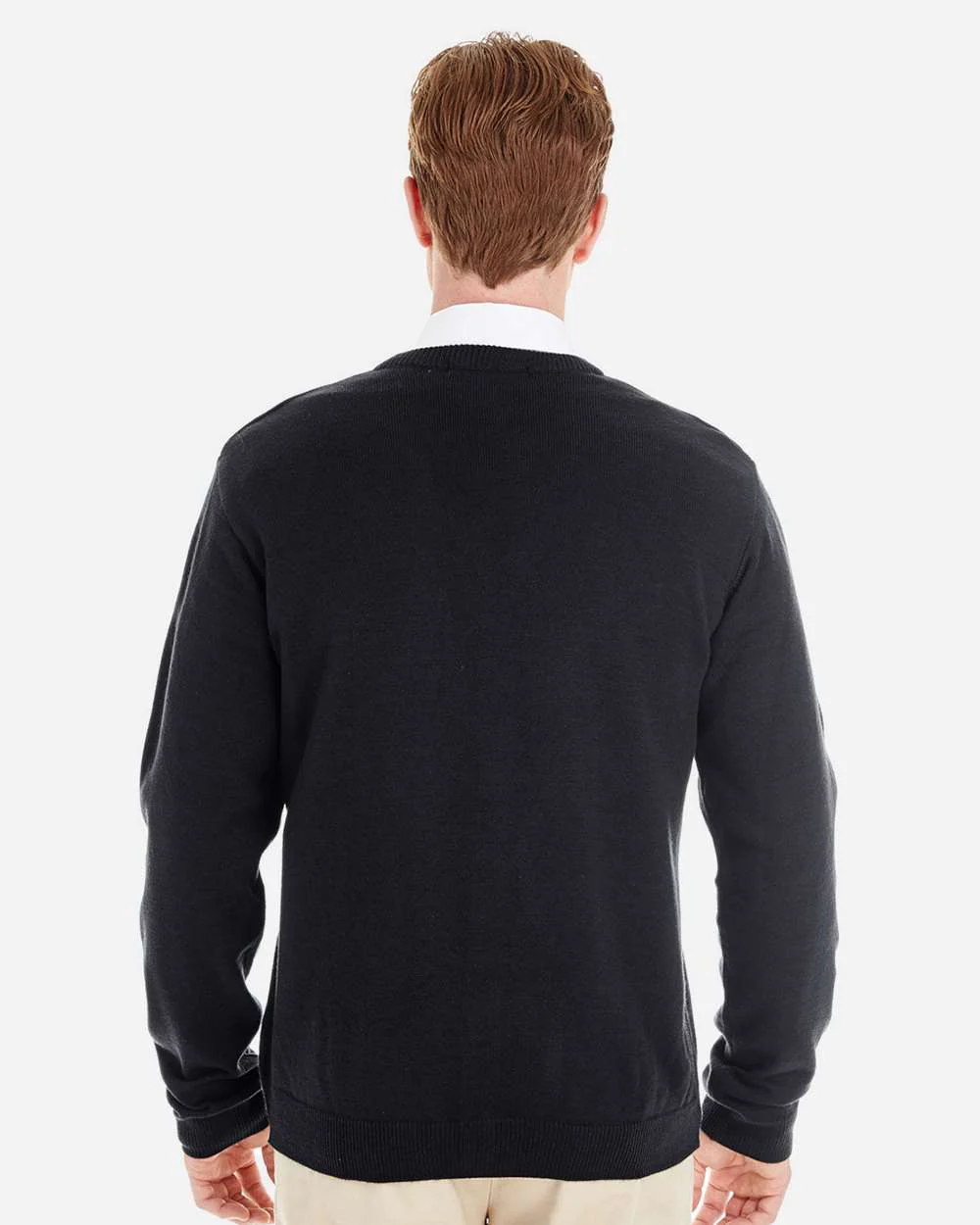 Harriton-M425-Men's Pilbloc™ V-Neck Button Cardigan Sweater - Image 4