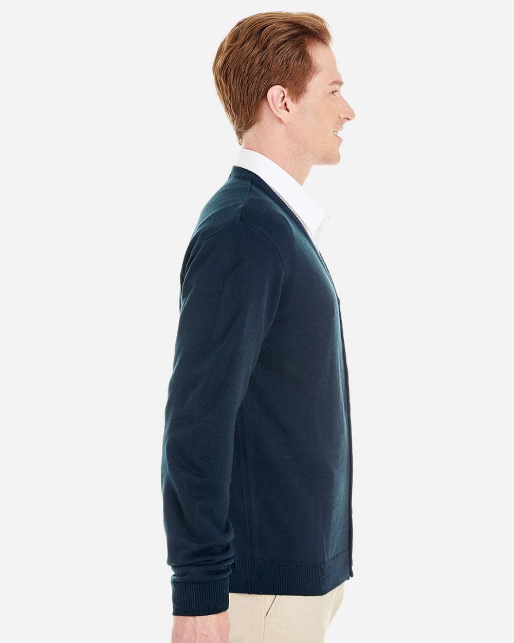 Harriton-M425-Men's Pilbloc™ V-Neck Button Cardigan Sweater - Image 8