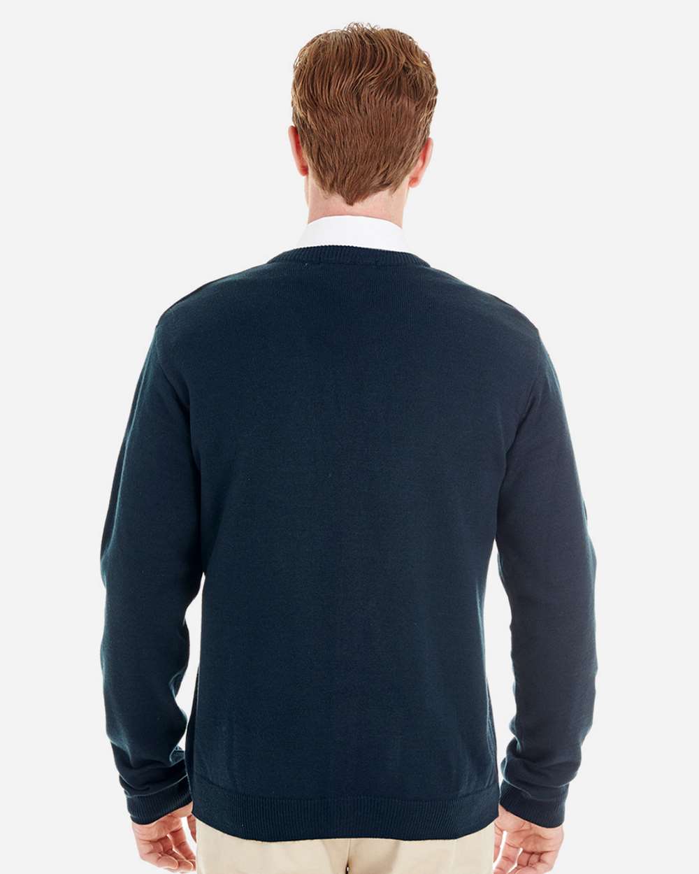 Harriton-M425-Men's Pilbloc™ V-Neck Button Cardigan Sweater - Image 9