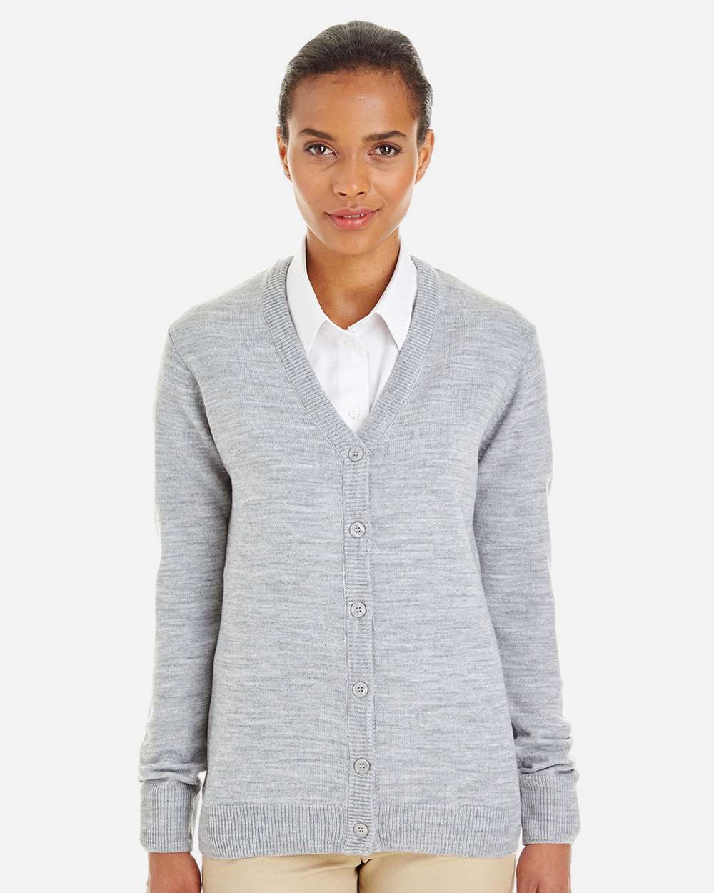 Harriton-M425W-Women's Pilbloc V-Neck Button Cardigan Sweater - Image 11