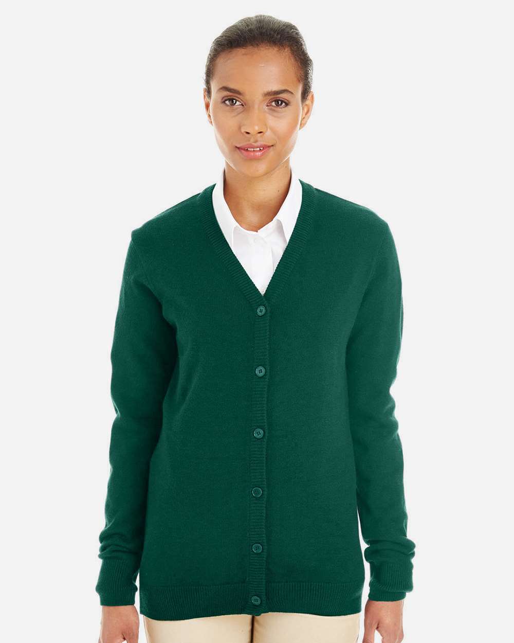 Harriton-M425W-Women's Pilbloc V-Neck Button Cardigan Sweater - Image 15
