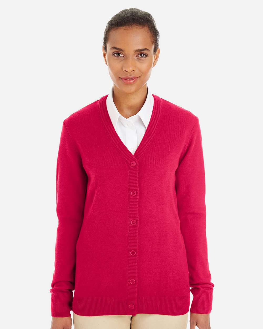 Harriton-M425W-Women's Pilbloc V-Neck Button Cardigan Sweater - Image 19