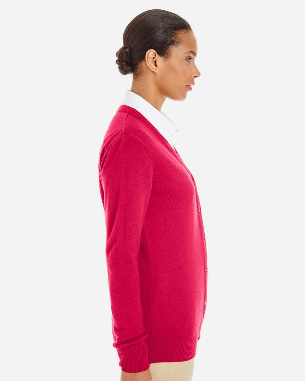 Harriton-M425W-Women's Pilbloc V-Neck Button Cardigan Sweater - Image 20