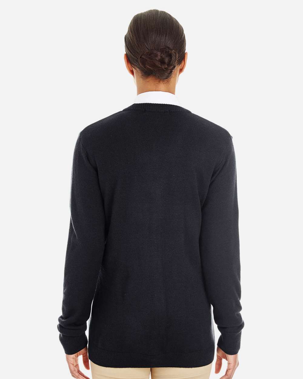 Harriton-M425W-Women's Pilbloc V-Neck Button Cardigan Sweater - Image 4
