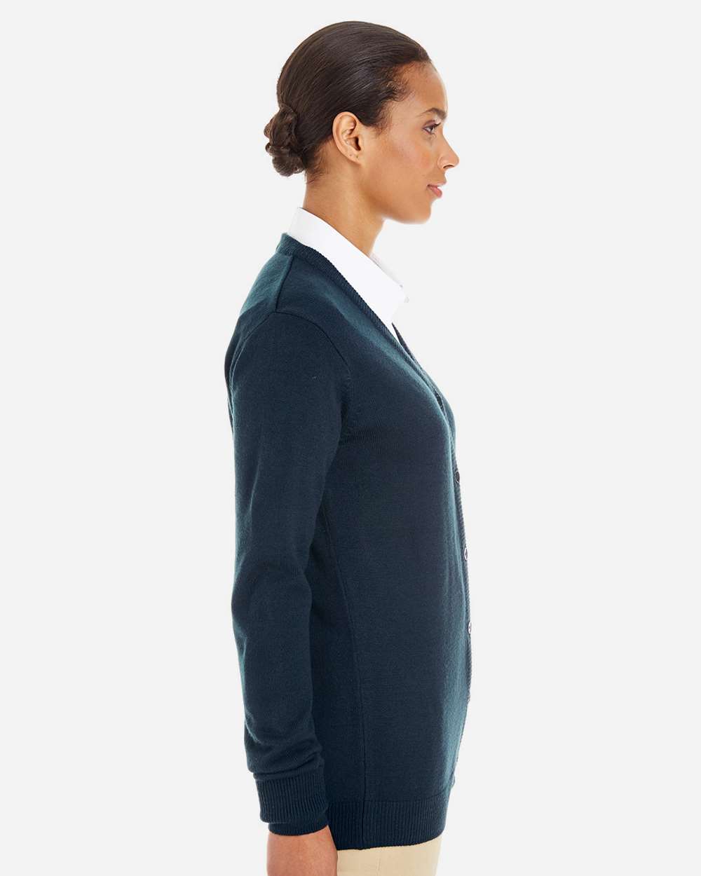 Harriton-M425W-Women's Pilbloc V-Neck Button Cardigan Sweater - Image 8
