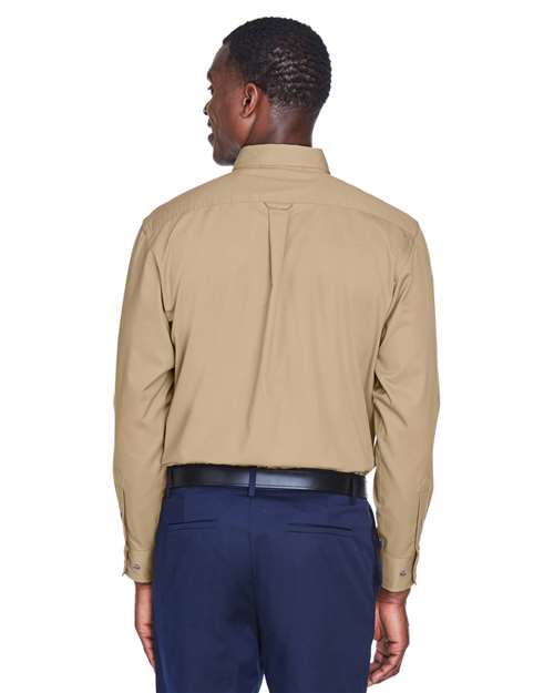 Harriton-M500-Men's Easy Blend™ Long Sleeve Twill Shirt - Image 106