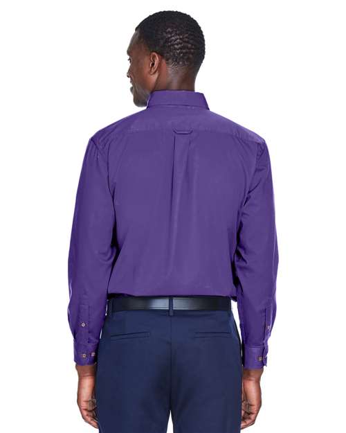 Harriton-M500-Men's Easy Blend™ Long Sleeve Twill Shirt - Image 115