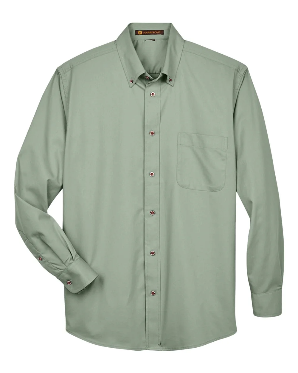 Harriton-M500-Men's Easy Blend™ Long Sleeve Twill Shirt - Image 12