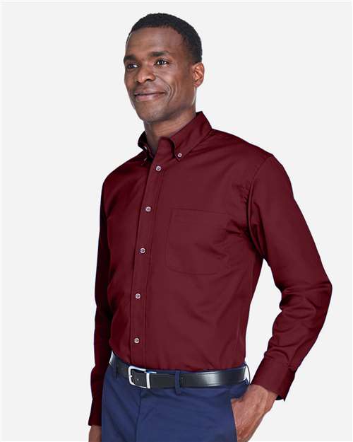 Harriton-M500-Men's Easy Blend™ Long Sleeve Twill Shirt - Image 120